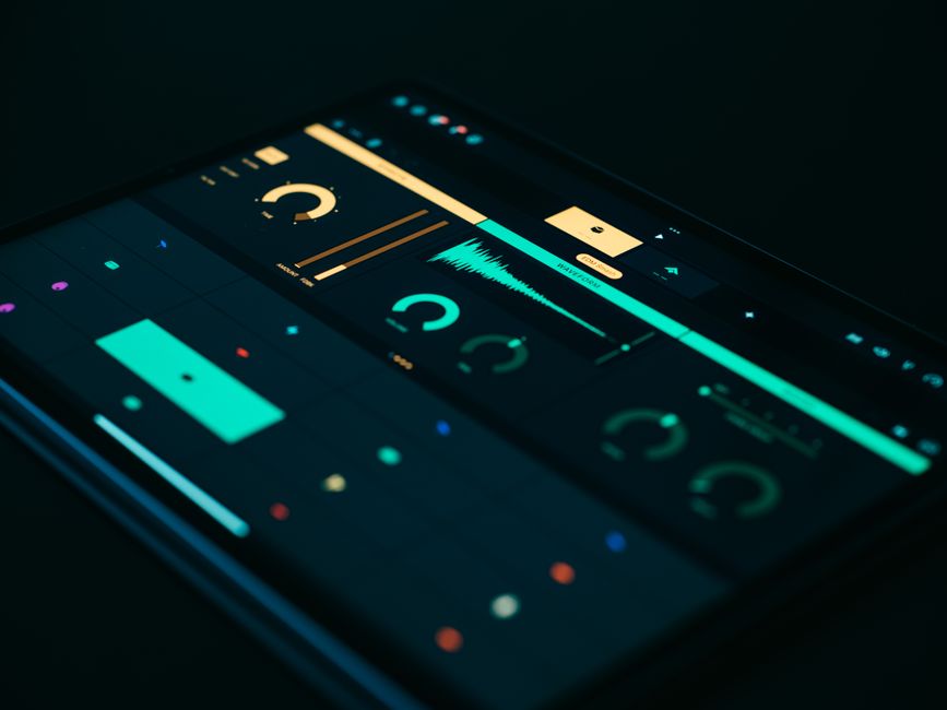 Sound visualizer na tabletu